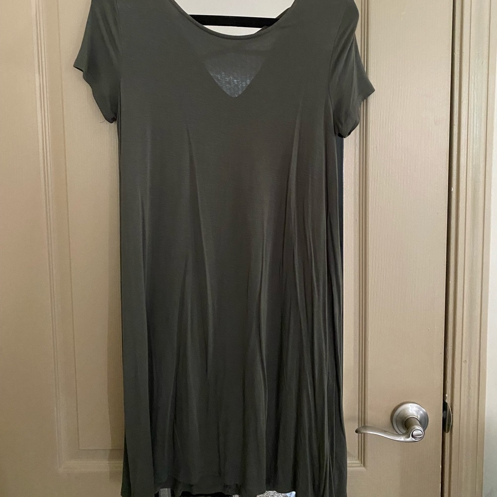 Dark Green T-shirt dress